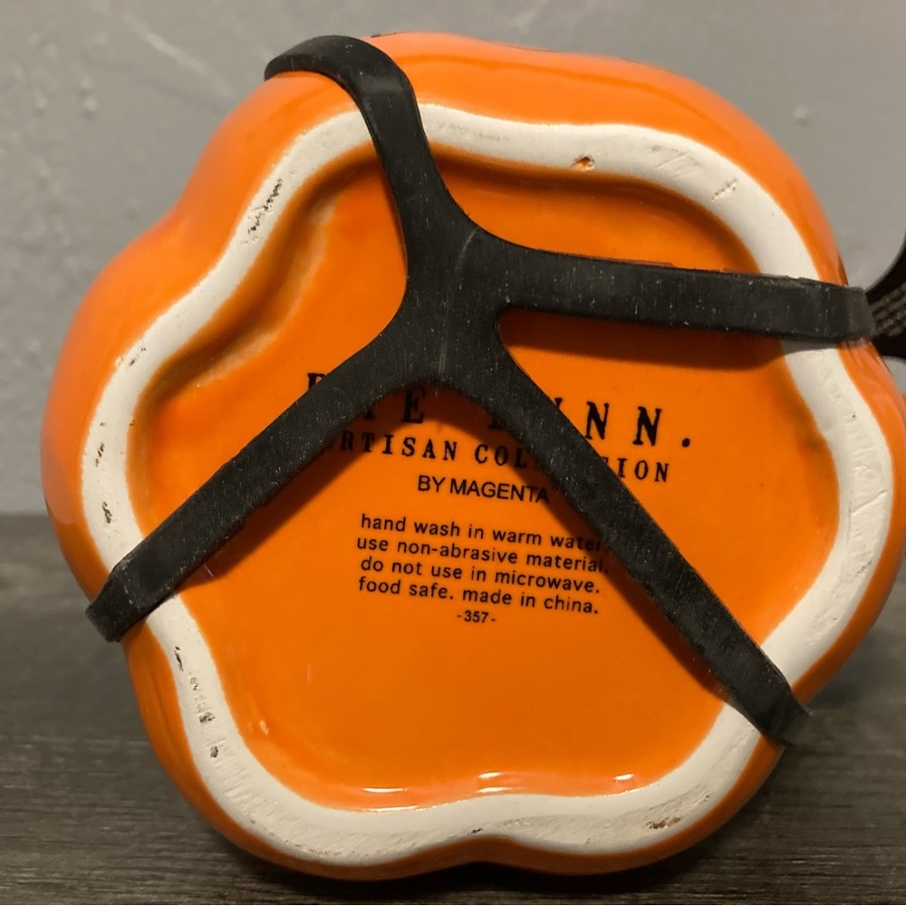 Rae Dunn Halloween Pumpkin Coffee Mug with Lid - Picture 3 of 7